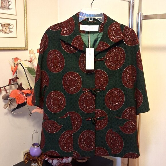 NWT Women's Multi Color Lined Blazer Jacket 3/4 Sleeve Fall Winter Jackets 10 - Picture 5 of 9